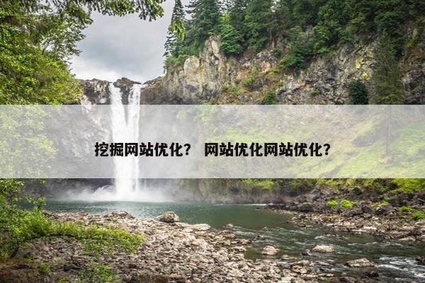 挖掘网站优化？ 网站优化网站优化？