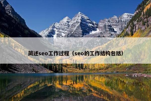 简述seo工作过程（seo的工作结构包括）