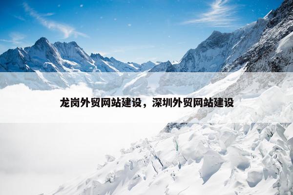 龙岗外贸网站建设，深圳外贸网站建设