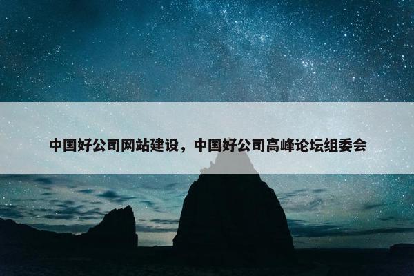 中国好公司网站建设，中国好公司高峰论坛组委会