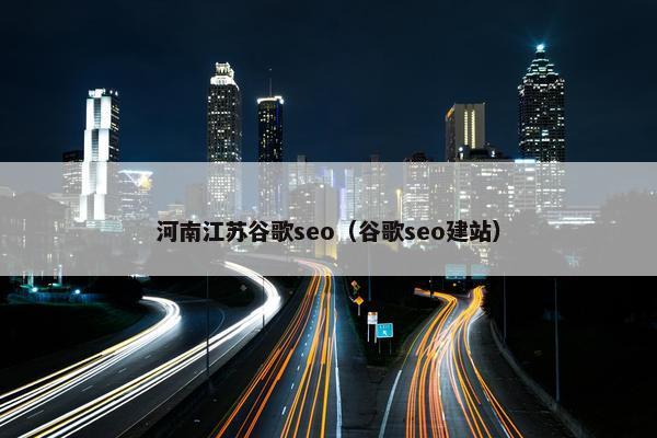 河南江苏谷歌seo（谷歌seo建站）