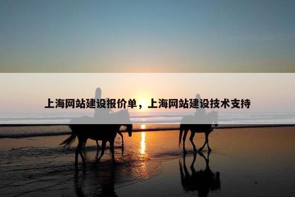 上海网站建设报价单，上海网站建设技术支持