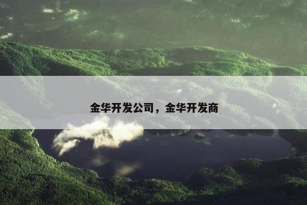 金华开发公司，金华开发商