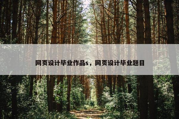 网页设计毕业作品s，网页设计毕业题目