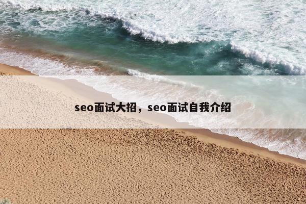 seo面试大招，seo面试自我介绍