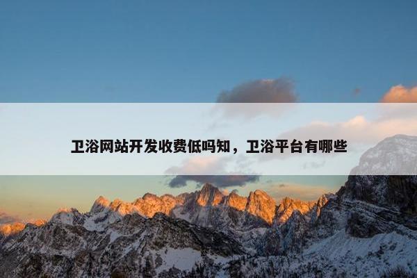 卫浴网站开发收费低吗知，卫浴平台有哪些