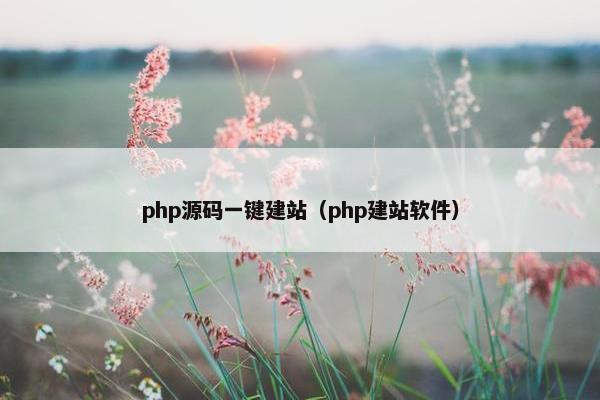 php源码一键建站（php建站软件）