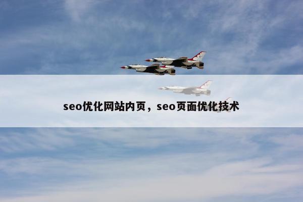seo优化网站内页，seo页面优化技术