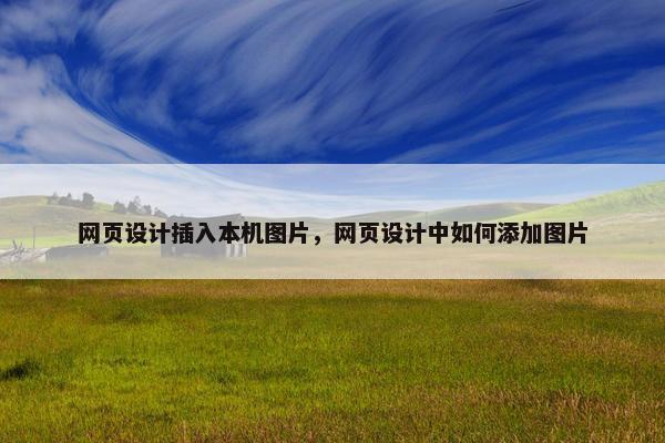 网页设计插入本机图片，网页设计中如何添加图片
