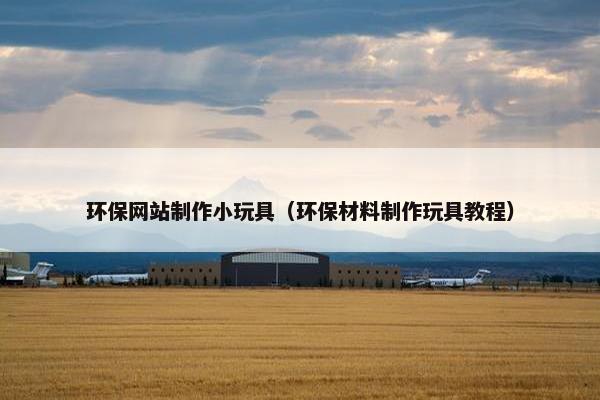 环保网站制作小玩具（环保材料制作玩具教程）