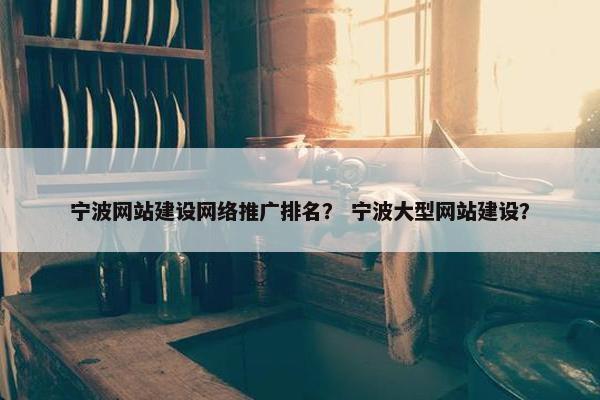 宁波网站建设网络推广排名？ 宁波大型网站建设？