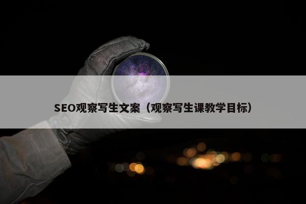 SEO观察写生文案（观察写生课教学目标）
