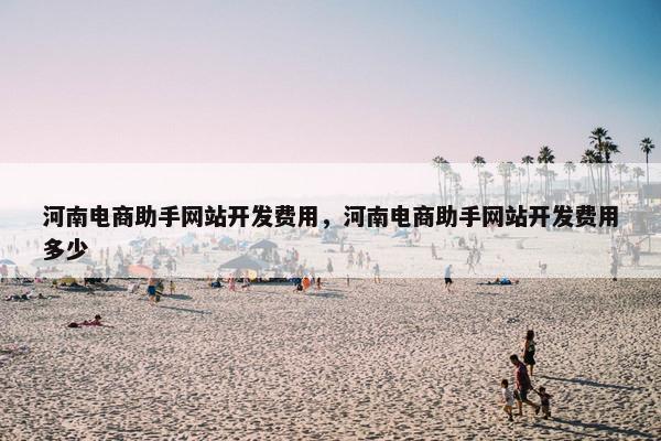 河南电商助手网站开发费用，河南电商助手网站开发费用多少