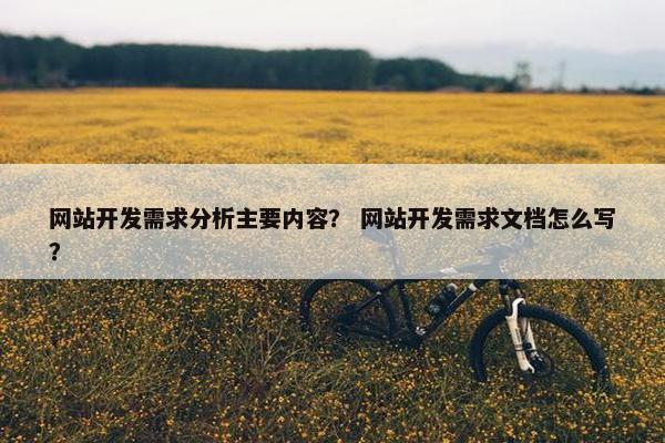 网站开发需求分析主要内容？ 网站开发需求文档怎么写？
