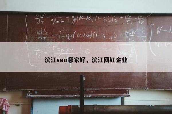 滨江seo哪家好，滨江网红企业