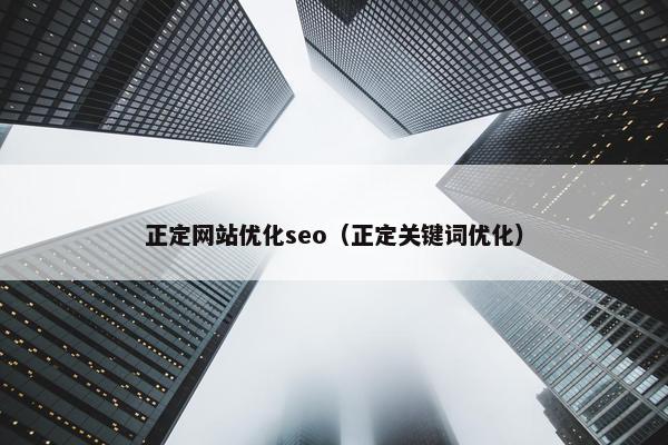 正定网站优化seo（正定关键词优化）