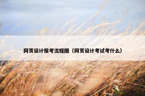 网页设计报考流程图（网页设计考试考什么）