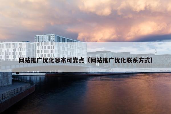 网站推广优化哪家可靠点（网站推广优化联系方式）