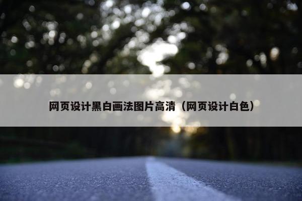 网页设计黑白画法图片高清（网页设计白色）