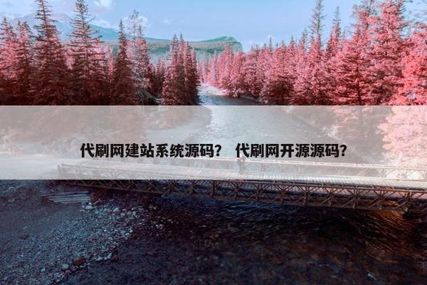 代刷网建站系统源码？ 代刷网开源源码？