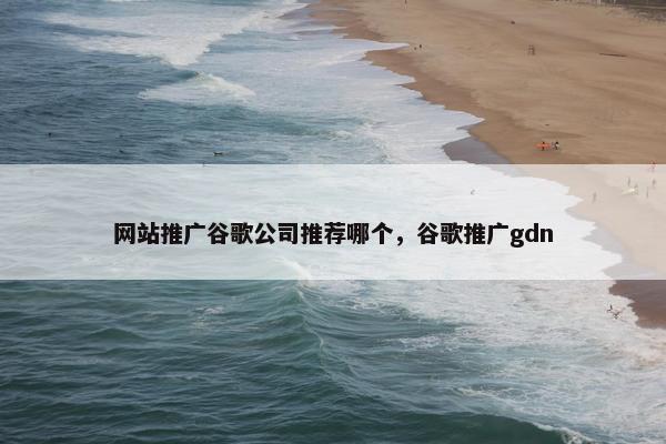 网站推广谷歌公司推荐哪个，谷歌推广gdn