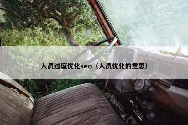 人员过度优化seo（人员优化的意思）
