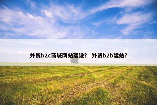 外贸b2c商城网站建设？ 外贸b2b建站？