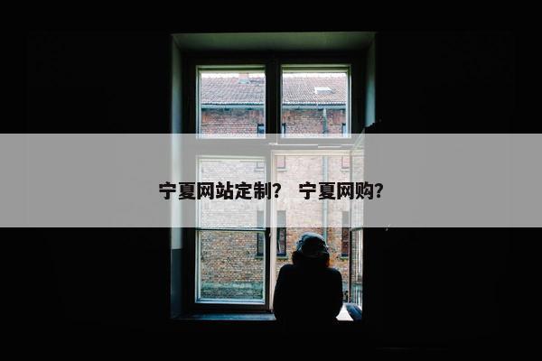 宁夏网站定制？ 宁夏网购？
