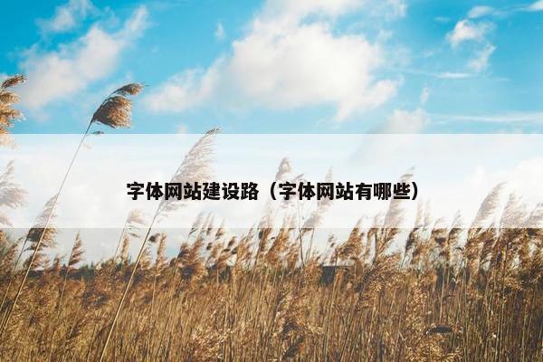 字体网站建设路（字体网站有哪些）