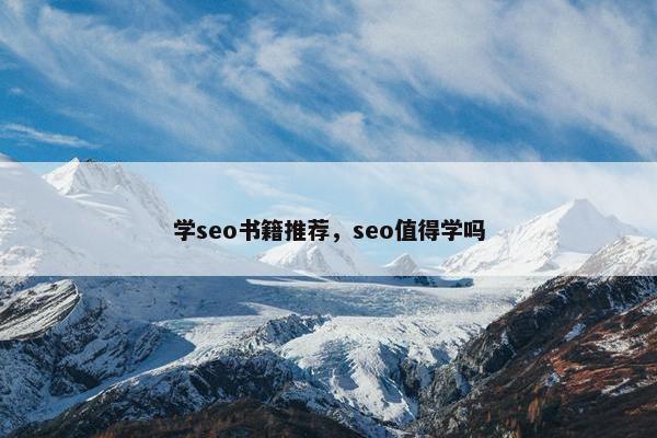 学seo书籍推荐，seo值得学吗