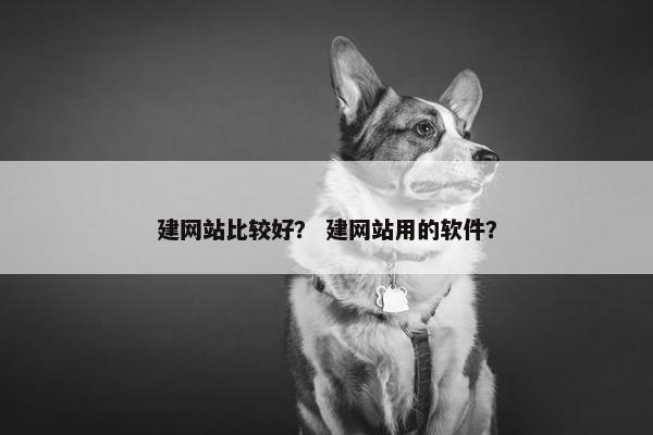建网站比较好？ 建网站用的软件？