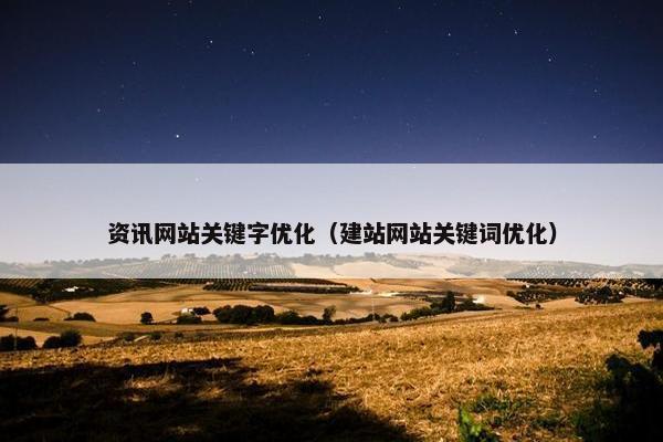 资讯网站关键字优化（建站网站关键词优化）