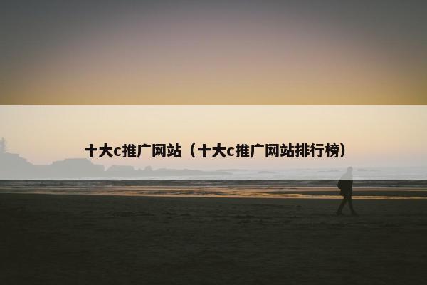 十大c推广网站（十大c推广网站排行榜）