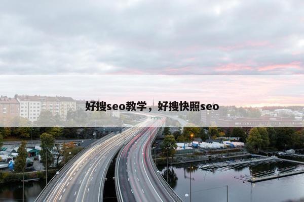 好搜seo教学，好搜快照seo