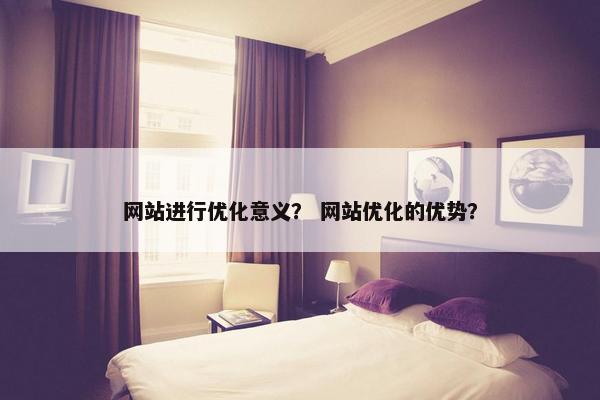 网站进行优化意义？ 网站优化的优势？