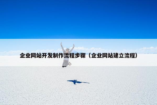 企业网站开发制作流程步骤（企业网站建立流程）