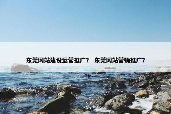 东莞网站建设运营推广？ 东莞网站营销推广？