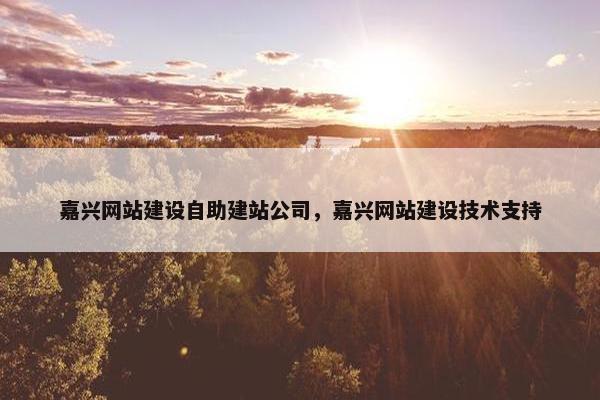 嘉兴网站建设自助建站公司，嘉兴网站建设技术支持