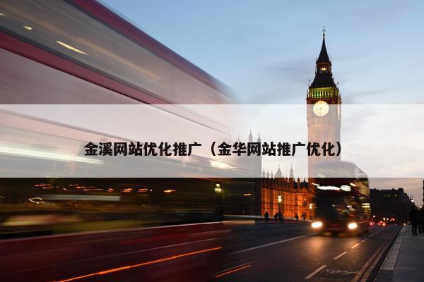 金溪网站优化推广（金华网站推广优化）