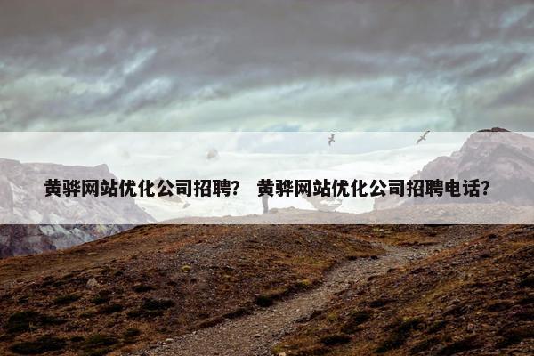 黄骅网站优化公司招聘？ 黄骅网站优化公司招聘电话？