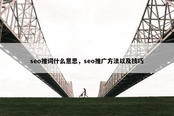 seo推词什么意思，seo推广方法以及技巧