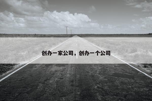 创办一家公司，创办一个公司