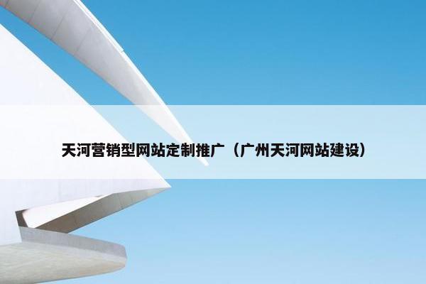天河营销型网站定制推广（广州天河网站建设）