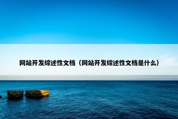网站开发综述性文档（网站开发综述性文档是什么）