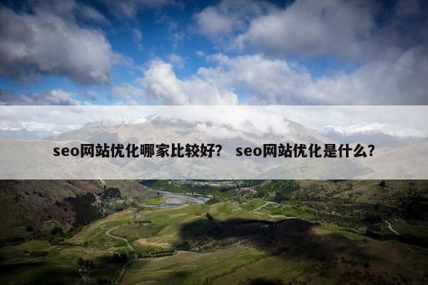 seo网站优化哪家比较好？ seo网站优化是什么？