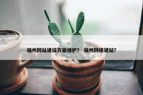 福州网站建设方案维护？ 福州网络建站？