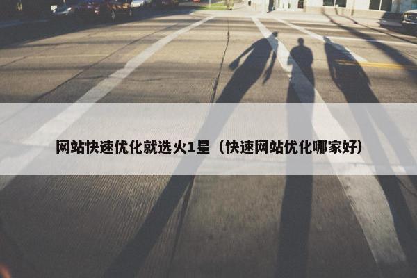 网站快速优化就选火1星（快速网站优化哪家好）