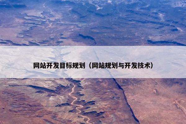 网站开发目标规划（网站规划与开发技术）