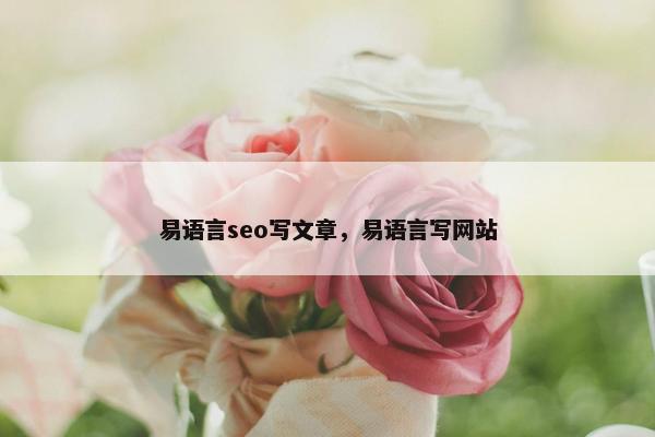 易语言seo写文章，易语言写网站