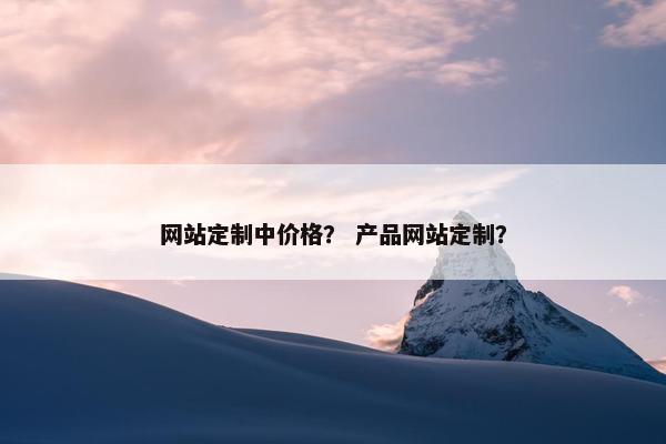 网站定制中价格？ 产品网站定制？